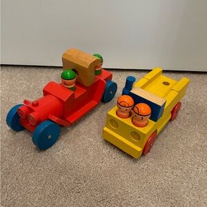 Vintage Mattel Wooden Cars Buildable